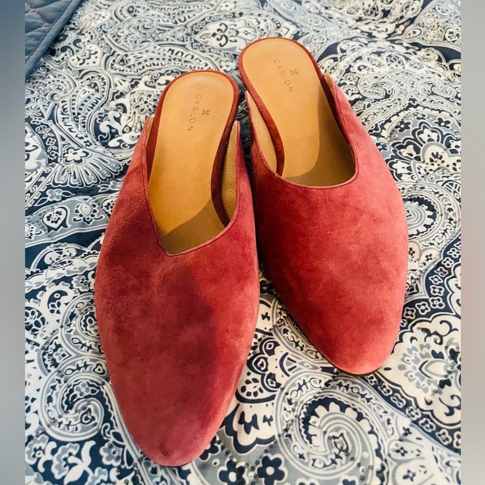Caslon Red Suede Women's Mules